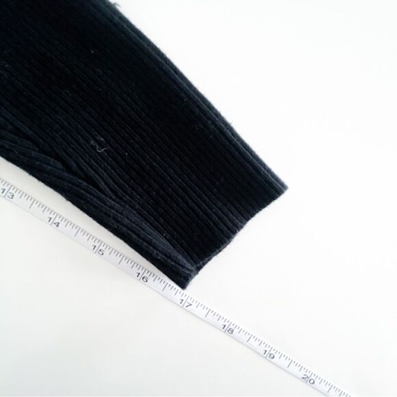 Papillon Blanc Dress Sweater Knit Tunic Black White Striped Women's L Pullover - Picture 6 of 7